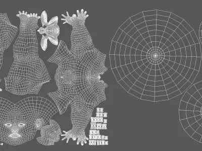 Male BaseMesh  - Topology + UV Map