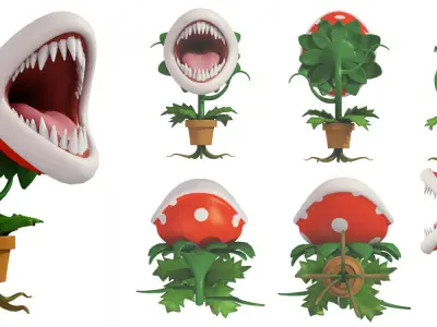 Piranha flower 3D model