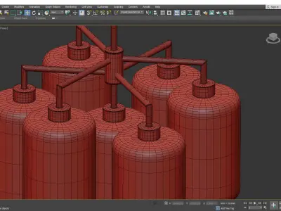 LOUISE ROUND CHANDELIER Low-poly 3D model