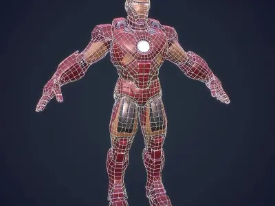 IronMan 3D LowPoly Game Model Low-poly 3D model