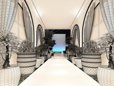 Business Restaurant - Coffee - Banquet  16 3D model