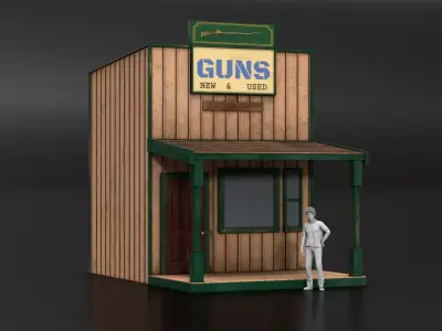 West Wild Home 06 Low-poly 3D model