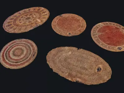 Small Carpets 6-10 Low-poly 3D model