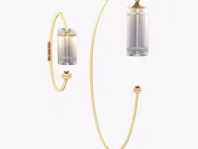 wall and floor eliptical lights 3D model