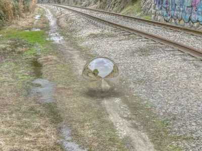 HDRI Railway Track Low-poly 3D model