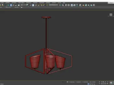 OBLIQUE CHANDELIER Low-poly 3D model