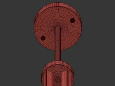 Arenzo modern pendant light with gold finish 3D model