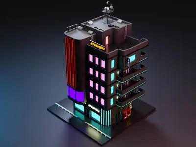 Cyberpunk Apartment 2 3D model