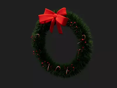 christmas wreath 3d model 3D model