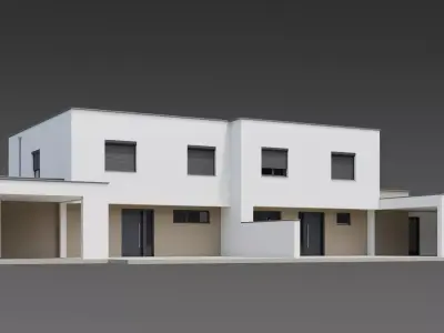 Modern Duplex Residence 3D model