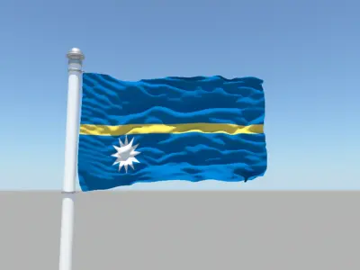 Nauru flag 3D model