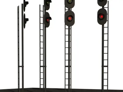 Traffic Light 3D model 16