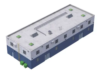 Industrial Building 2 Low-poly 3D model