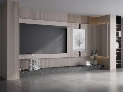 TV WALL NO37 A 3D model