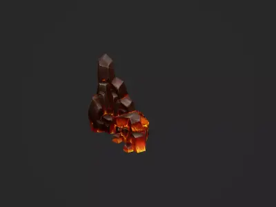 Lava Rocks Volcanic Rocks Set 01 Low-poly 3D model