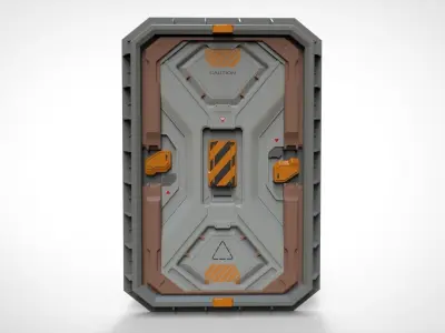 sci fi door 22 3D model