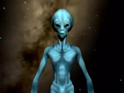 Alien Grey - Classic Roswell Extraterrestrial Low-poly 3D model