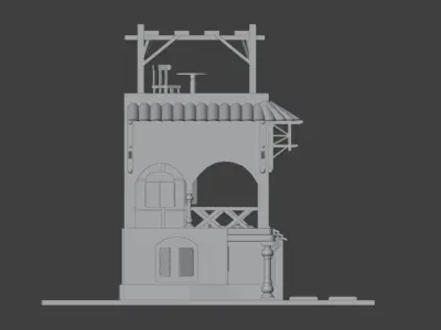 Stylized Low poly house 3D print model