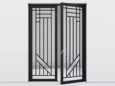 Aluminium door 242 3D model
