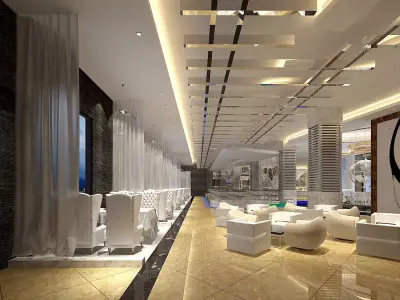 Business Restaurant - Coffee - Banquet  145 3D model