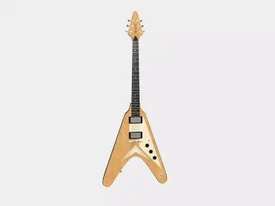 Electric Guitar D06 Light Wood - Music Instrument Design Low-poly 3D model