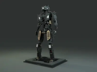 robot rigged design  3D model