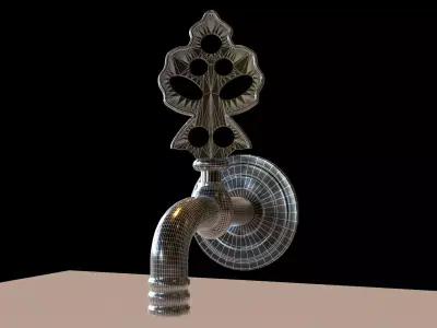 Ottoman fountain tap 3D model