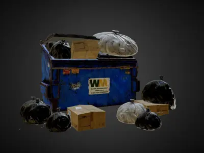 Dumpster trash bin 3D model