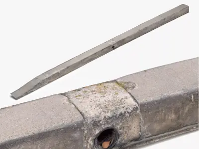 Sidewalk Curb - 8K Scan Low-poly 3D model