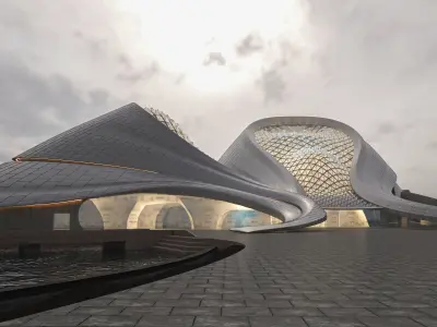 Seaside observation deck 3D model