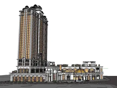 vacation spot-Resort-Fashion Leisure Hotel-0214 3D model