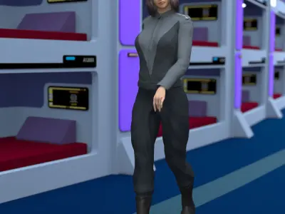 NSEA Uniform for La Femme 2 for Poser 3D model