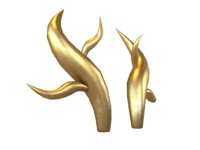 Dragon Horn v1 005 Low-poly 3D model