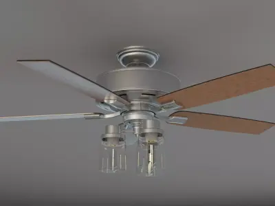 Architectural Ceiling Fan - 5 Blade 3D model