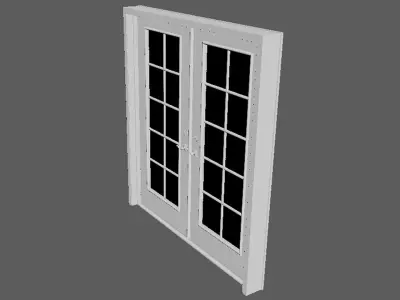 FrenchDoor Low-poly 3D model