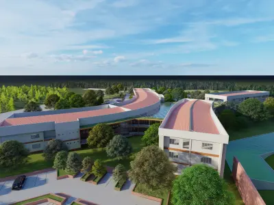 Laos Vientiane Hospital 3D model