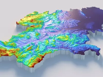 Serbia Terrain Country 3D model