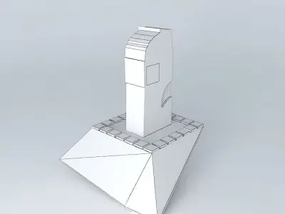 Top piece of concrete with light 3D model