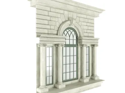 Classic Architecture Arch Window 2 3D model