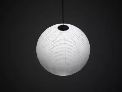 Rice Paper Pendant Lamp Low-poly 3D model