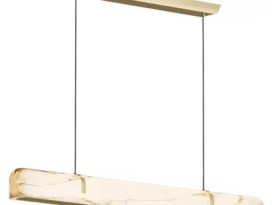 Eamon Linear Alabaster Chandelier 3D model
