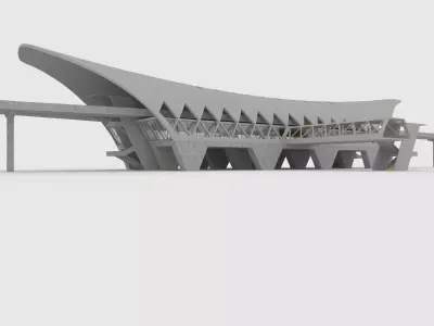 Railway Station 1 3D model