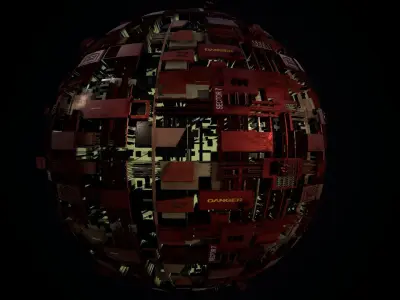Sci-fi texture without modeling only texture PBR Low-poly 3D model