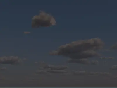 Morning At Half Past Five AM Sky 3D model
