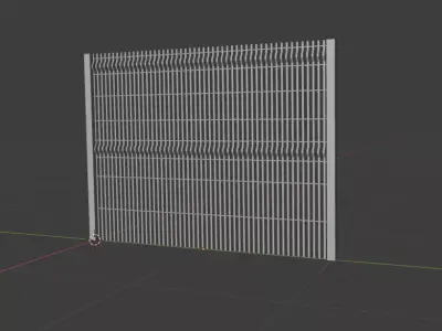 metal siding barrier Free low-poly 3D model