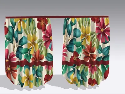 Curtain Low-poly 3D model