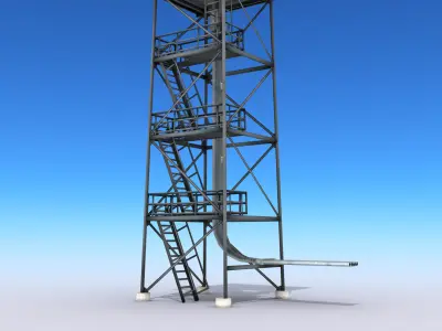 Guard Tower Low-poly 3D model