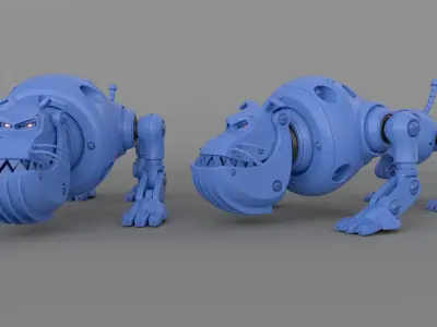  Cyborg Robot Dog  3D model