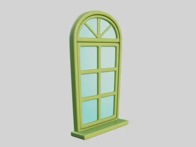 Cartoon Window 15b 3D model