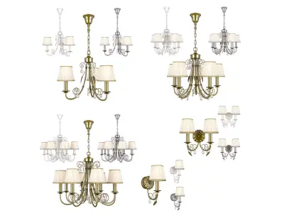 781 Modesto Lightstar Collection of Classical Lamps 3D Model Pack